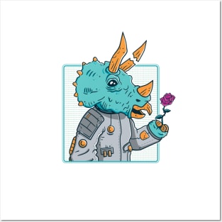 Triceratops Astronaut Posters and Art